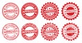 Approved Text Letter Grunge Style Rubber Stamp Template set. Royalty Free Stock Photo