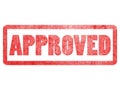 Approved text sign label stamp. Royalty Free Stock Photo