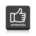 Approved thumbs up icon