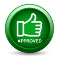 Approved thumbs up icon