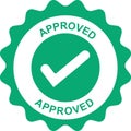 Approved tick vector certificate icon. Approve Related Vector Line Icons
