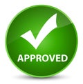 Approved (validate icon) elegant green round button