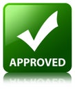 Approved (validate icon) green square button