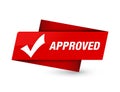Approved (validate icon) premium red tag sign