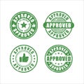 Approved vector design stamps collection Royalty Free Stock Photo