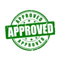 Approved vector illustration stamp