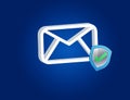 Approved and verified Email symbol displayed on a futuristic int Royalty Free Stock Photo