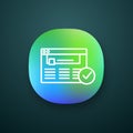 Approved website app icon