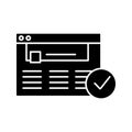 Approved website glyph icon