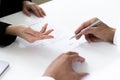 Approving and signing contracts concept Royalty Free Stock Photo