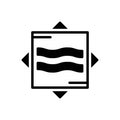 Black solid icon for Approximate, approximately and waves