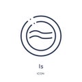 is approximately equal to icon from shapes and symbols outline collection. Thin line is approximately equal to icon isolated on