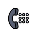 Apps, Call, Dial, Phone Flat Color Icon. Vector icon banner Template