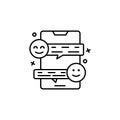 Apps chat smile phone friends icon. Element of friendship icon