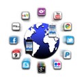 apps iphone mobile world network Royalty Free Stock Photo