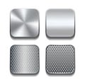 Apps metal icon set.