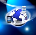 Apps on a secure mobile wireless network Royalty Free Stock Photo