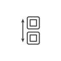 Apps sort icon set. arrange alphabet order vector symbol. alphabetical organize button pictogram in black filled and outlined