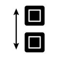 Apps sort icon set. arrange alphabet order vector symbol. alphabetical organize button pictogram in black filled and outlined