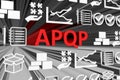 APQP concept blurred background 3d Royalty Free Stock Photo