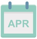 Apr, april Special Event day Vector icon that can be easily modified or edit.