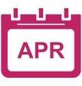 Apr, april Special Event day Vector icon that can be easily modified or edit.