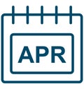 Apr, april Special Event day Vector icon that can be easily modified or edit.
