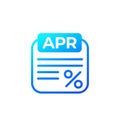 APR icon on white, Annual percentage rate