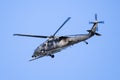 Apr 28, 2020 Mountain View / CA / USA - Military helicopter performing search and rescue training exercises around Moffett