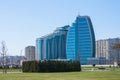 04 APR 2017 Nobel Avenue, Baku, Azerbaijan. Business center Openwork and a complex