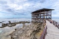 People walking Cloud 9 surfing tower, Siargao , Philippines, Apr 27, 2019