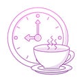 Coffee Break time concept with hand drawn outline doodle style Royalty Free Stock Photo