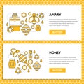 Apriary vector set website banner