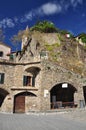 Apricale village, Liguria, Italy. The central squa