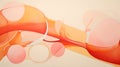 Apricot Abstract: Playful Forms, Translucency, And Colorful Curves