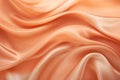 Apricot carrot ogange colour silk satin wave drapery abstract background