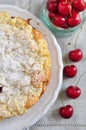 Apricot Cherry Streusel Cake