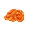 apricot dried fruit cartoon vector illustration Royalty Free Stock Photo