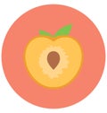 Apricot, food Isolated Color Vector Icon that can be easily modified or edit.