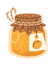 Apricot fruit jam in jar Royalty Free Stock Photo