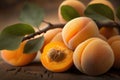 Close up Apricot full frame, fresh fruit background Royalty Free Stock Photo