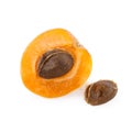 Apricot Half and Fruit Core Royalty Free Stock Photo