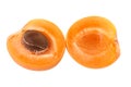 Apricot half fruit Royalty Free Stock Photo