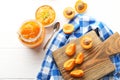Apricot jam in bowl Royalty Free Stock Photo