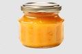 apricot jam jar isolated on transparent background Royalty Free Stock Photo