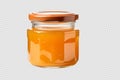 apricot jam jar isolated on transparent background Royalty Free Stock Photo