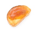 Apricot jam over toast isolated