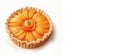 apricot pie on a white background, homemade cakes, top view, cooking and recipes, banner, place for text