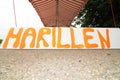 Apricot sign in german: Marillen Royalty Free Stock Photo