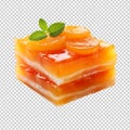 Apricot slice isolated on transparent background Royalty Free Stock Photo